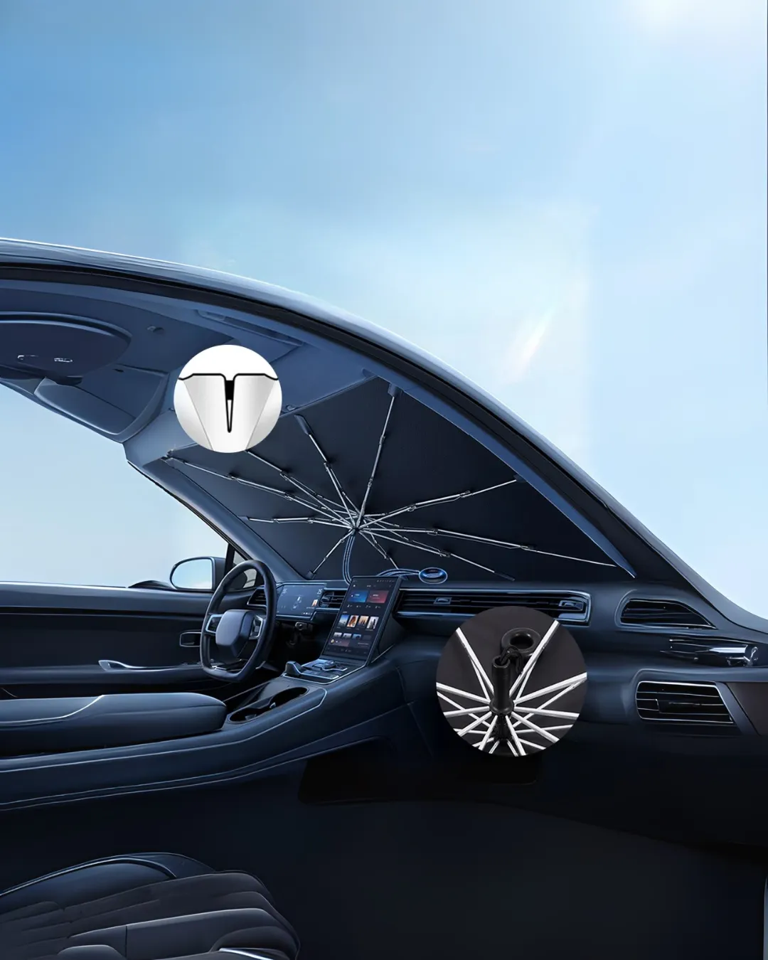 BMW X1, Mercedes GLA, Audi Q3, VW T-Roc, Toyota RAV4 Uyumlu Oto Şemsiye