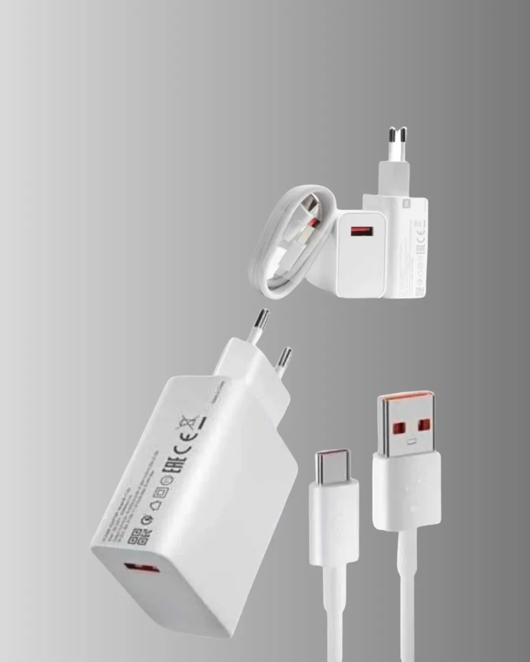 67W Süper Hızlı Şarj Adaptörü ve Kablo Seti – Güvenli, Kompakt ve Ergonomik Tasarım