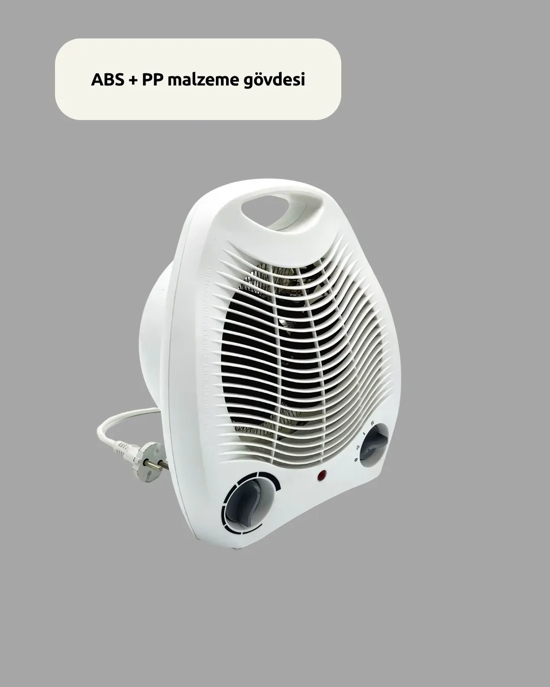 Mini Elektrikli Isıtıcı 2000W – Termostatlı Fanlı Isıtma, Taşınabilir Tasarım