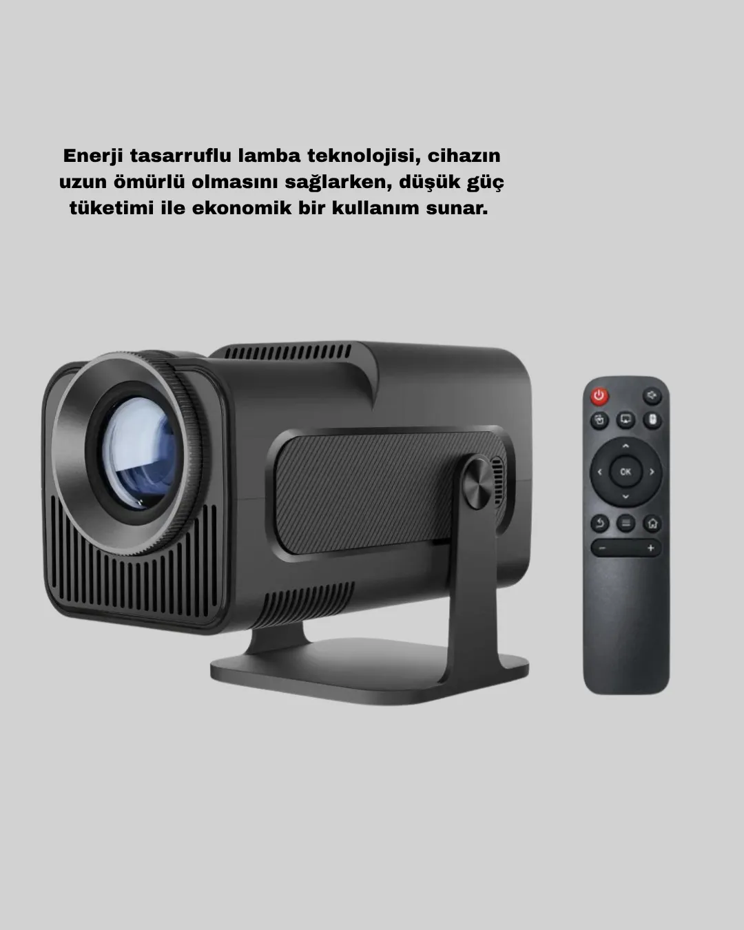 Taşınabilir Akıllı Projeksiyon HDMI USB Uyumlu Oyun Destekli Kompakt