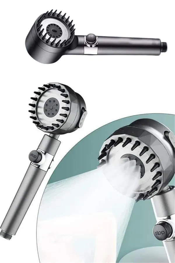 Duş Başlığı Yüksek Basınçlı Masaj Taraklı 3 Kademeli