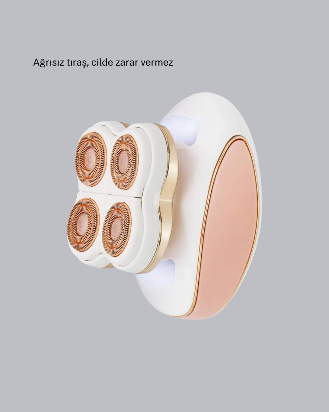 Dört Kesici Başlıklı Vücut Tıraş Cihazı Ağrısız Kullanım