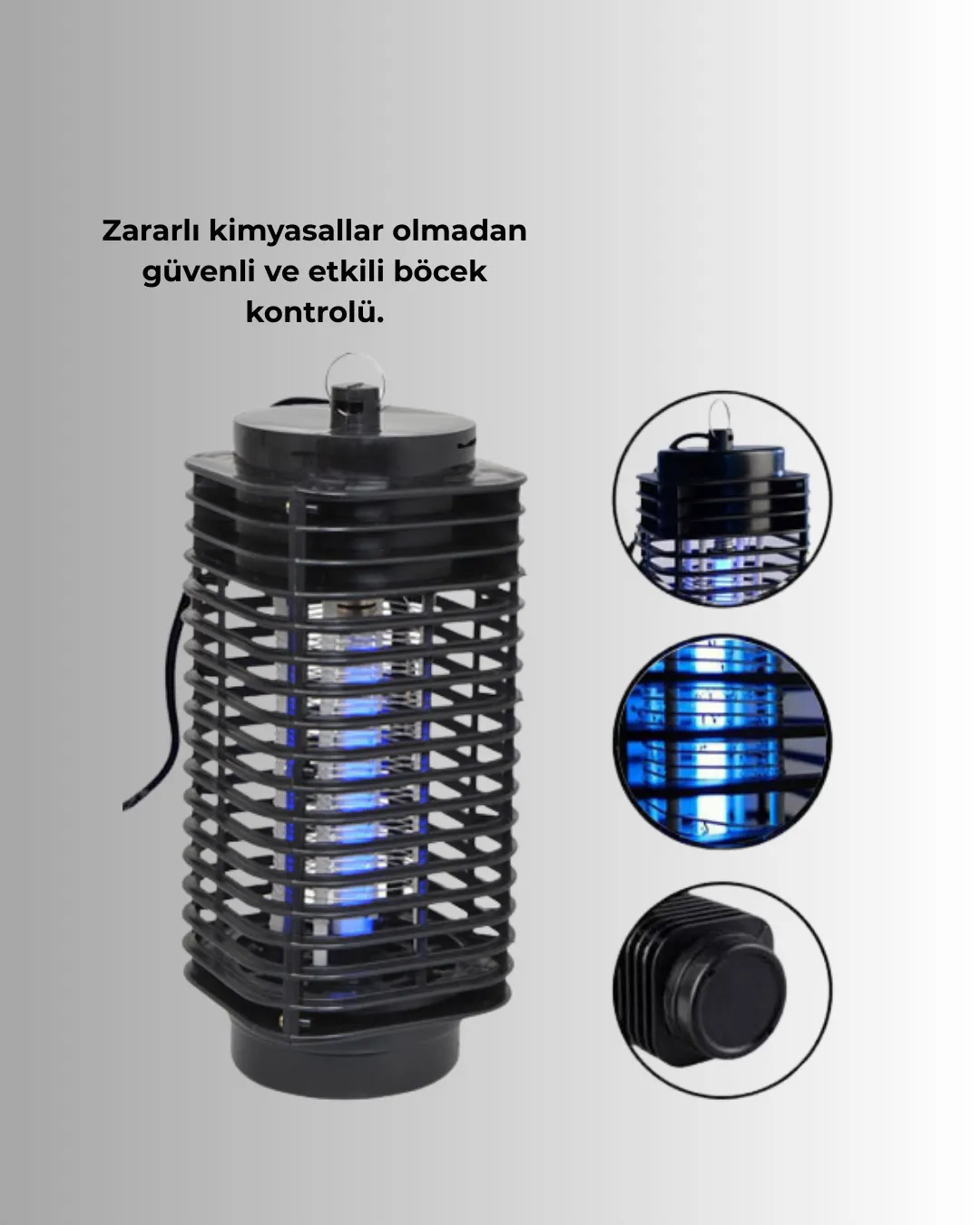 Kapalı ve Açık Alanlarda Etkili Elektrikli Sivrisinek Katili – UV Işıklı Tuzak