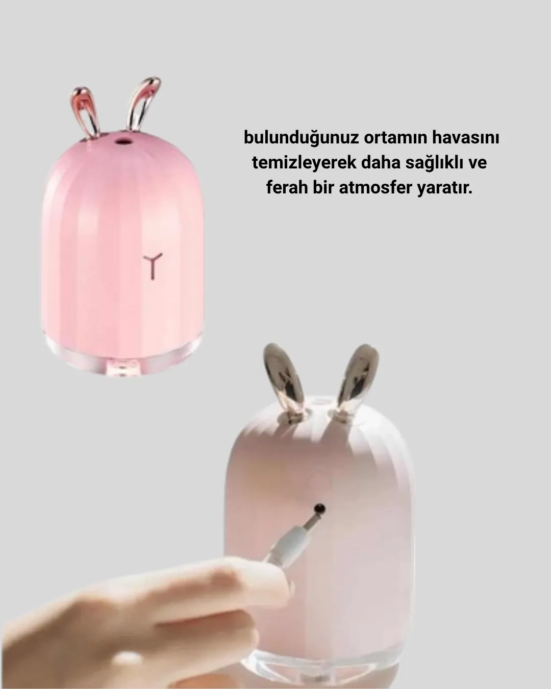 Aromaterapi Uyumlu Hava Nemlendirici – Ultrasonik Sessiz Difüzör