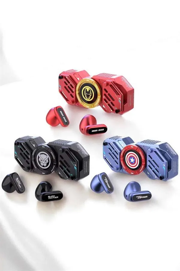 Kırmızı Kablosuz Bluetooth Kulaklık Stres Çarklı Oyuncu Kulaklığı