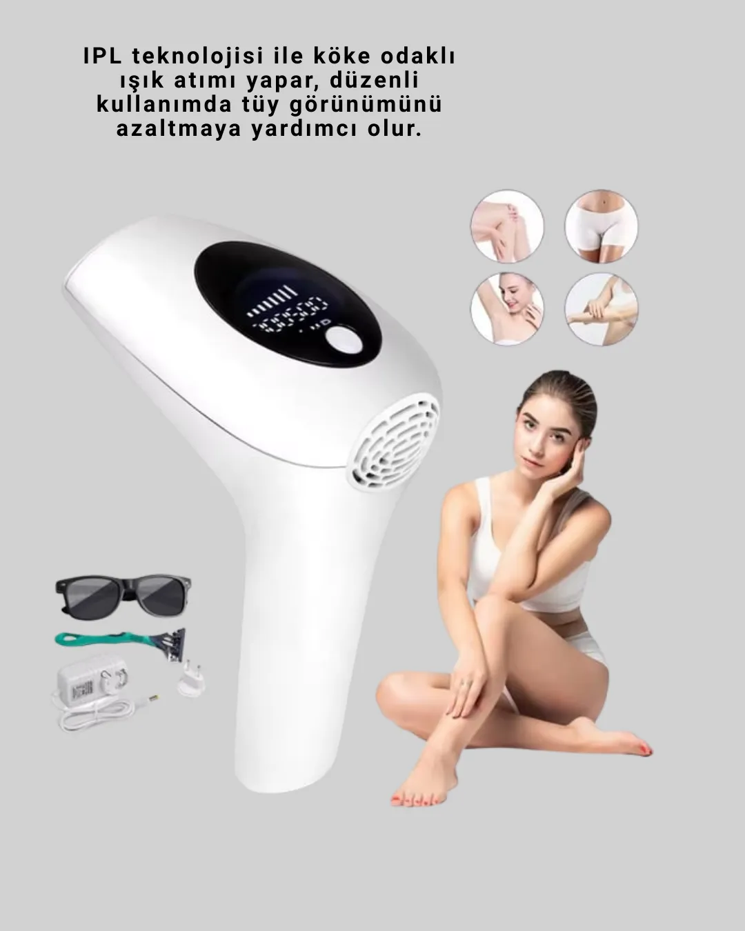 Hasuba IPL Lazer Epilasyon Cihazı HS-262 Ev Tipi Kullanım İçin