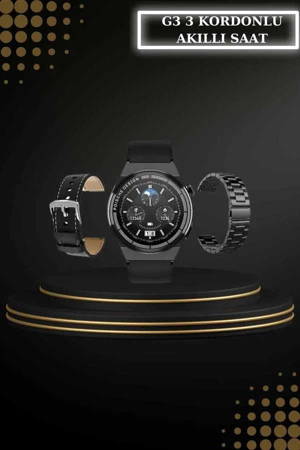 Kablosuz Bluetooth Kulaklık ve Kordon Hediyeli Akıllı Saat Nabız Ölçer Uzun Pil Ömrü