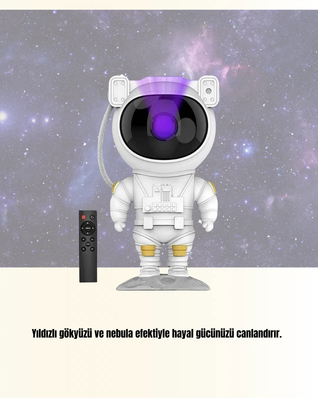 Ayarlanabilir Parlaklık ve Zamanlayıcı Modlu Astronot Lamba