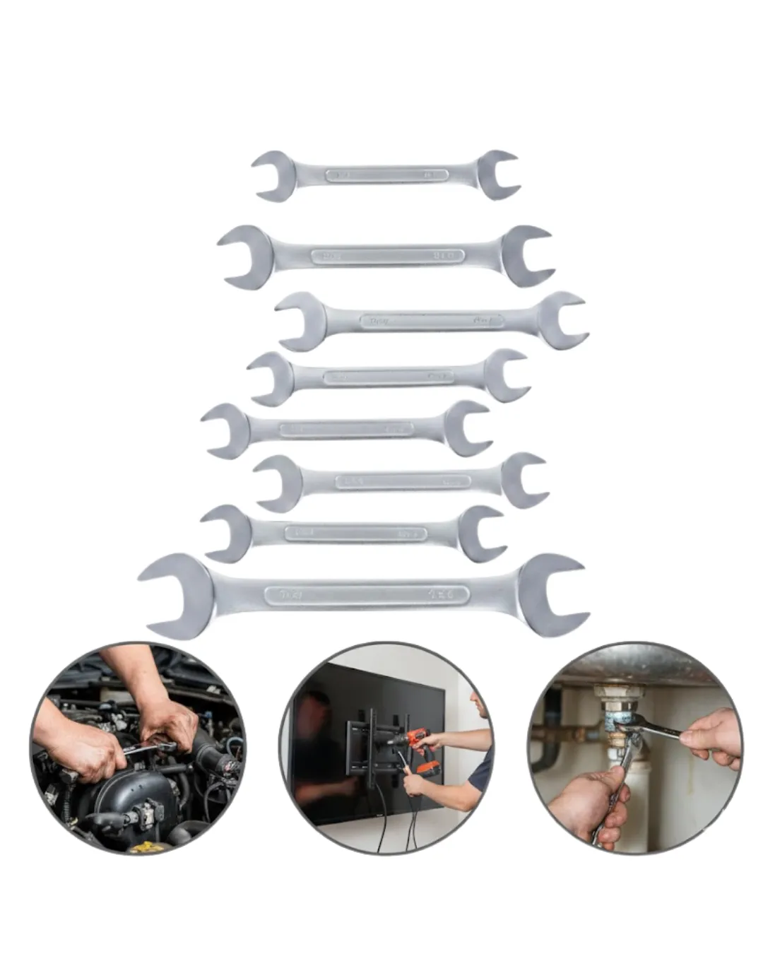 Uzun Ömürlü Kombine Anahtar Seti 8 Parça