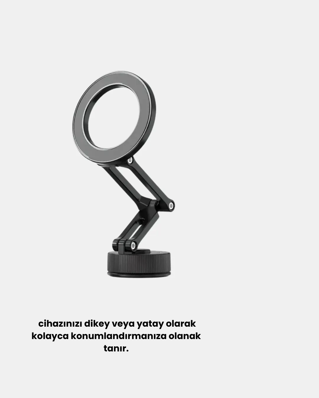 360° Dönebilen Katlanır Manyetik Araç Telefon Tutucu – MagSafe Uyumlu, Kompakt ve Şık Tasarım