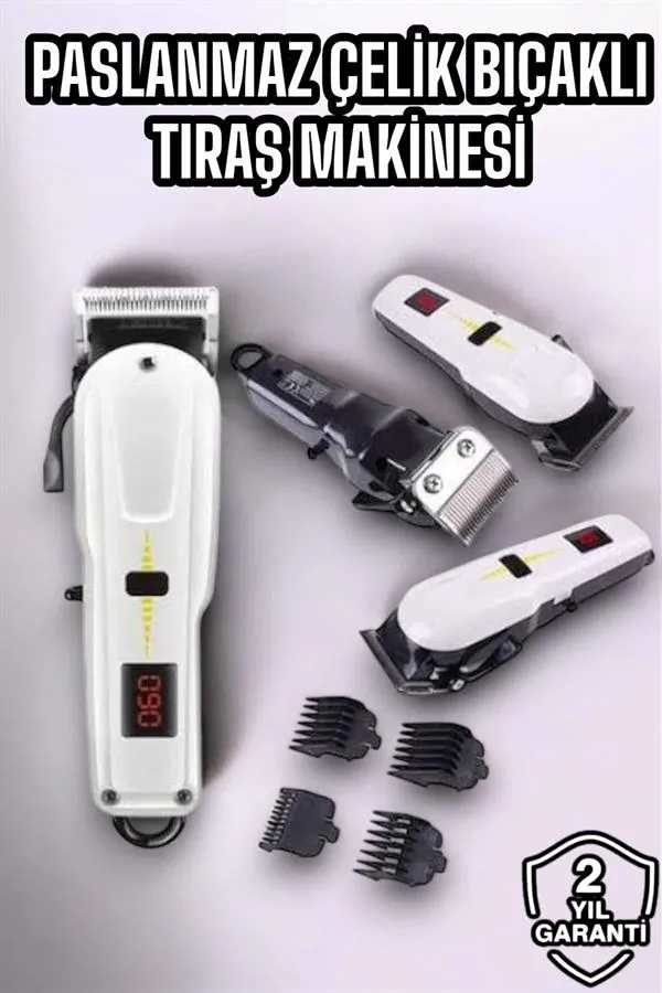 Yeni Nesil Tıraş Makinesi Uzun Şarjlı Paslanmaz Çelik Bıçaklı