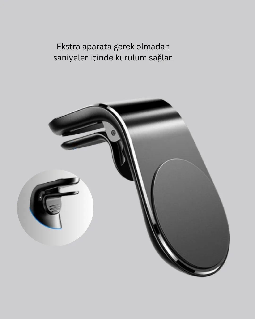 Manyetik Araç Telefon Tutucu – 360° Döner Kalorifer Petekli