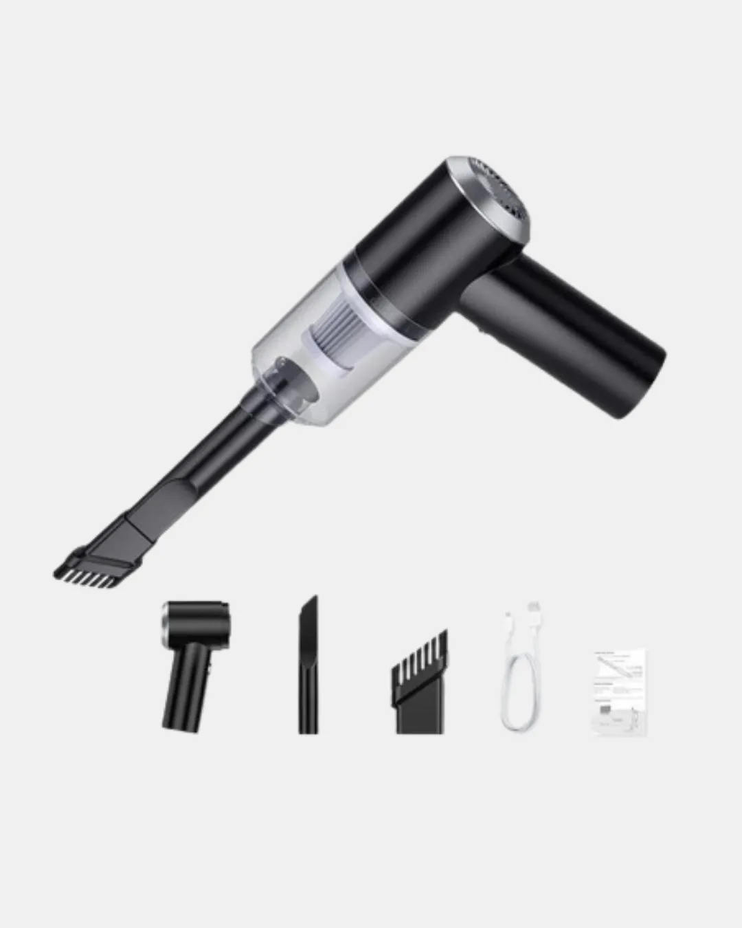 Taşınabilir Vakumlu Araç Süpürgesi – Katlanabilir Sap, Yıkanabilir Filtre, 120W Motor