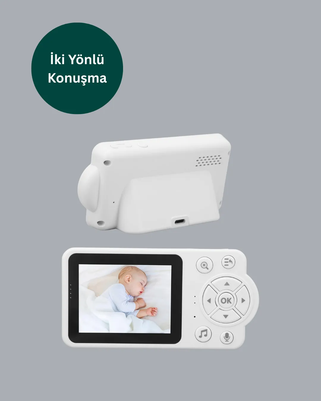 Bebek Monitörü Cry Detection ve HD Gece Görüş Destekli