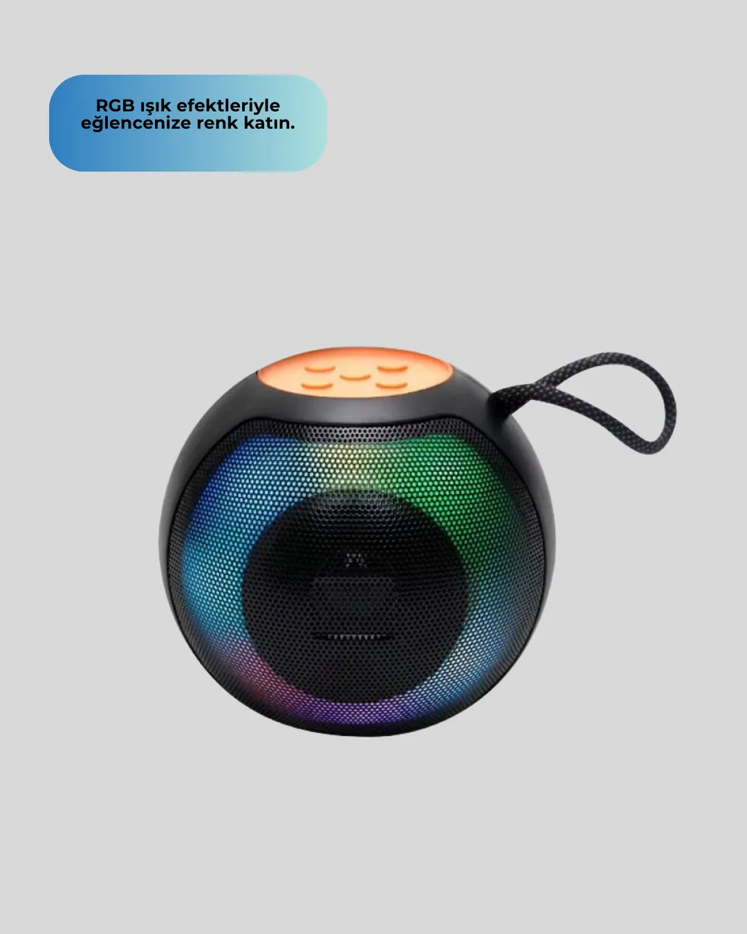 RGB Led Işıklı Güçlü Baslı Kablosuz Hoparlör