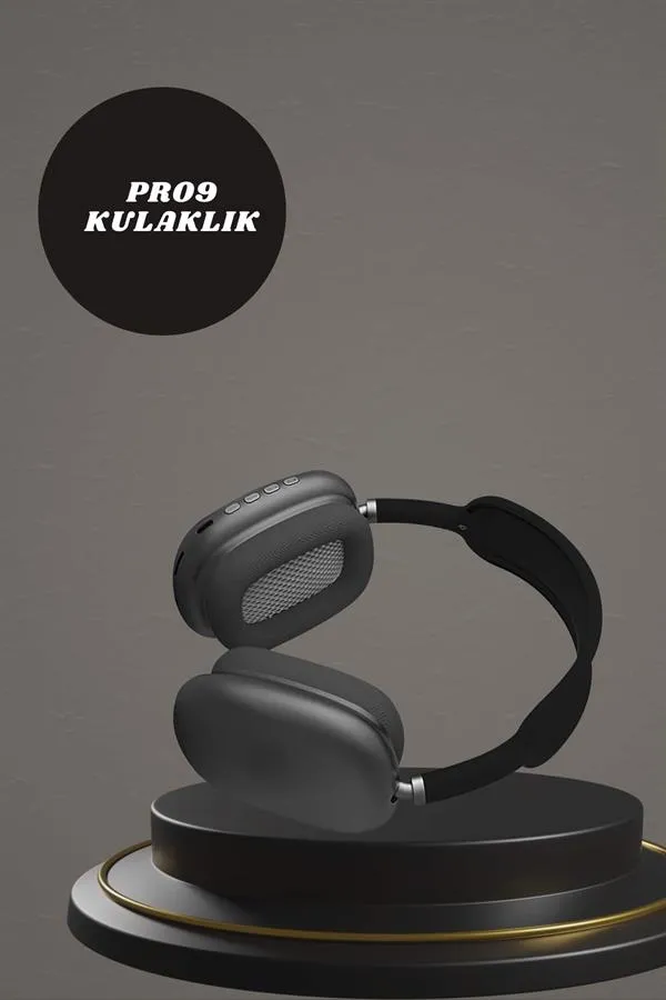 Kulak Üstü Kulaklık Pro9 ve Yeni Nesil Akıllı Saat Android ve İOS Uyumlu ANC Özelliği