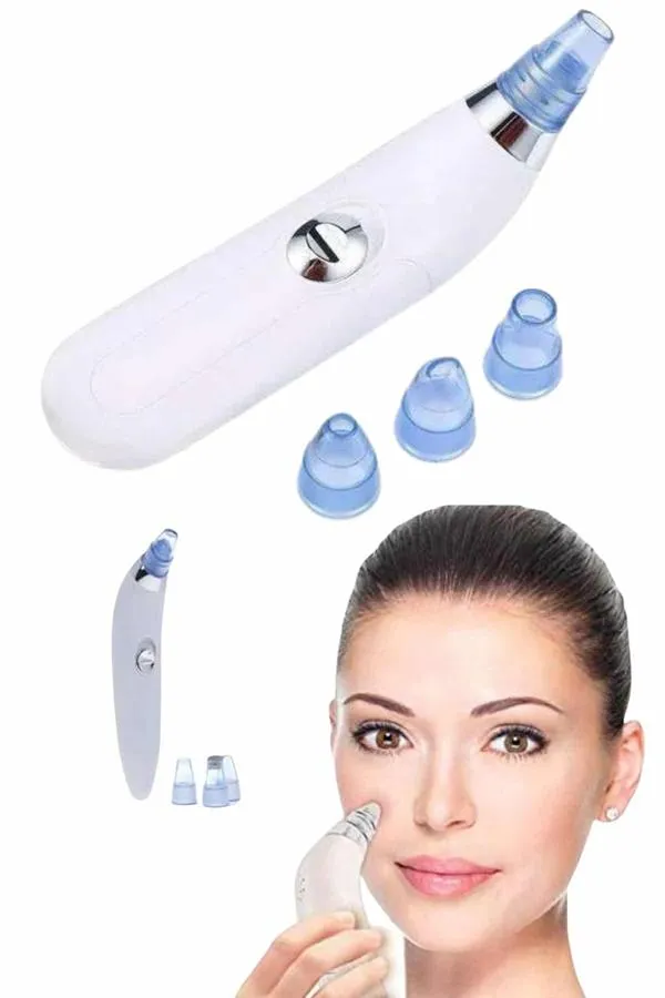 Yeni Nesil Vakumlu Pilli Siyah Nokta ve Yüz Temizleme Cihazı 4 Başlıklı