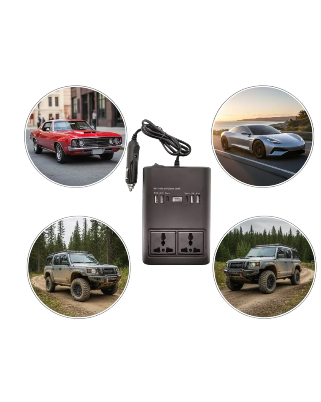 Araçta 220V Kullanım Sağlayan USB Destekli Güç İnvertörü