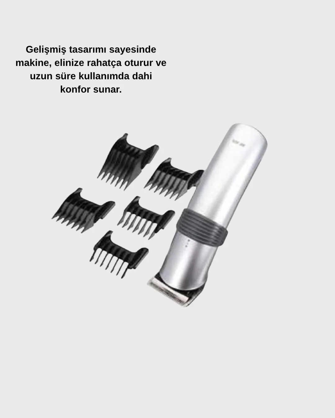 Şarjlı Saç ve Sakal Kesme Makinesi – Paslanmaz Çelik Bıçak, Ayarlanabilir Başlık