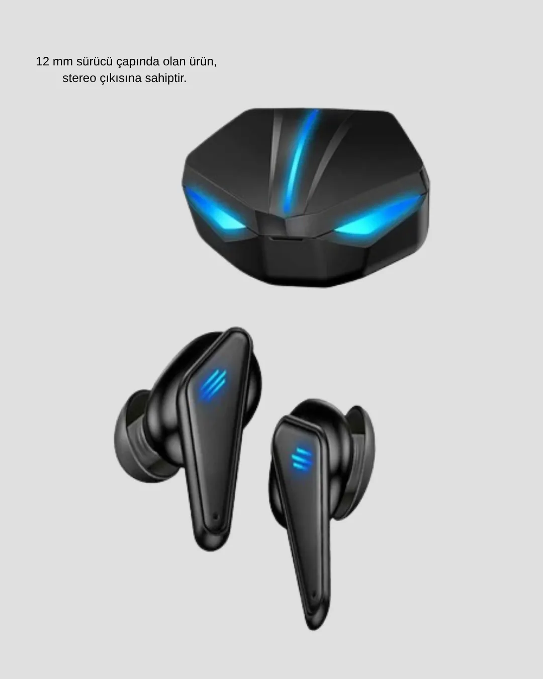 Gaming Bluetooth Kulaklık Pasif Gürültü Önlemeli 12mm Sürücülü