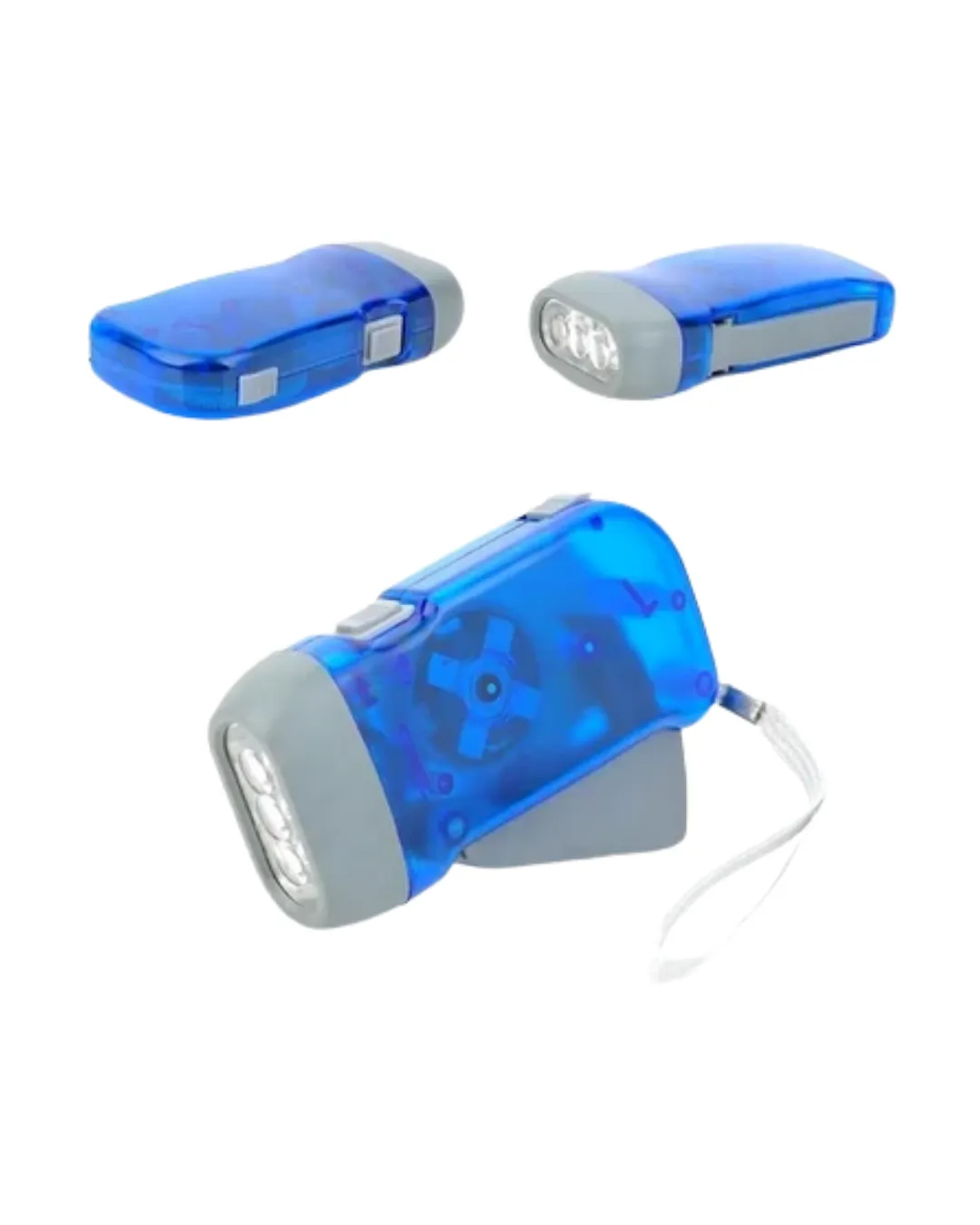Kendiliğinden Şarjlı El Feneri Pilsiz Çalışan 3 LED Acil Durum Feneri