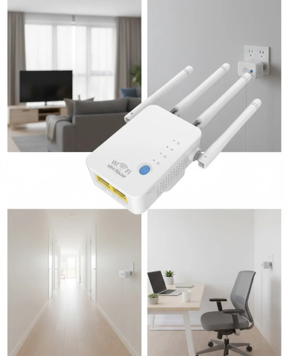 Kablosuz WiFi Tekrarlayıcı 300Mbps