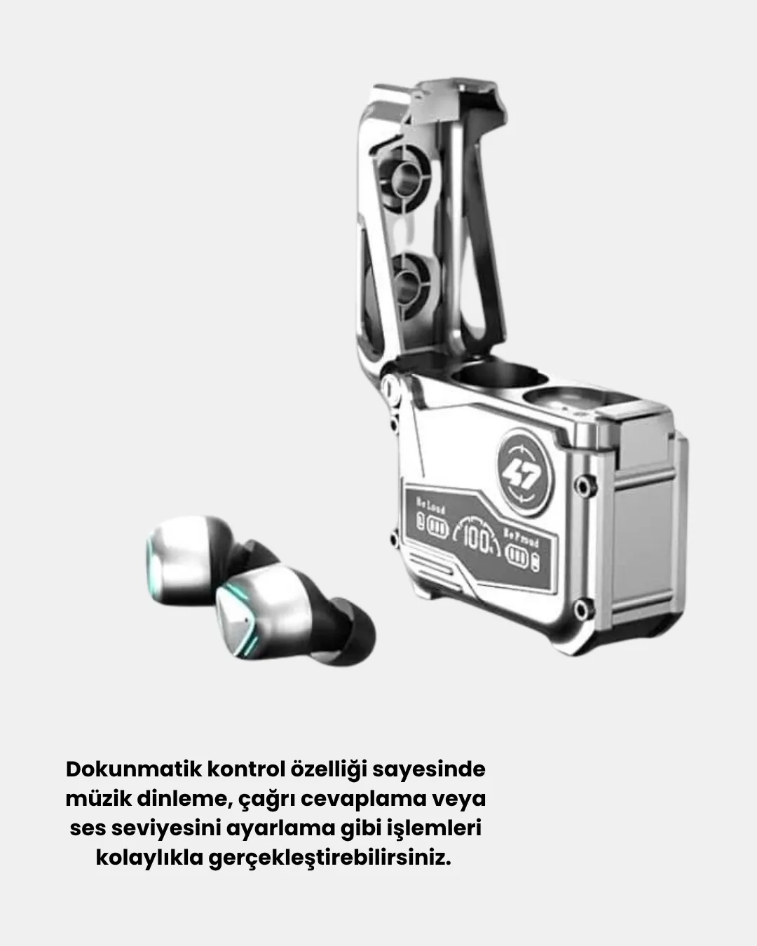 Kablosuz Spor Kulaklık – Düşük Gecikmeli Oyun Modu, Powerbank Şarj Kutusu