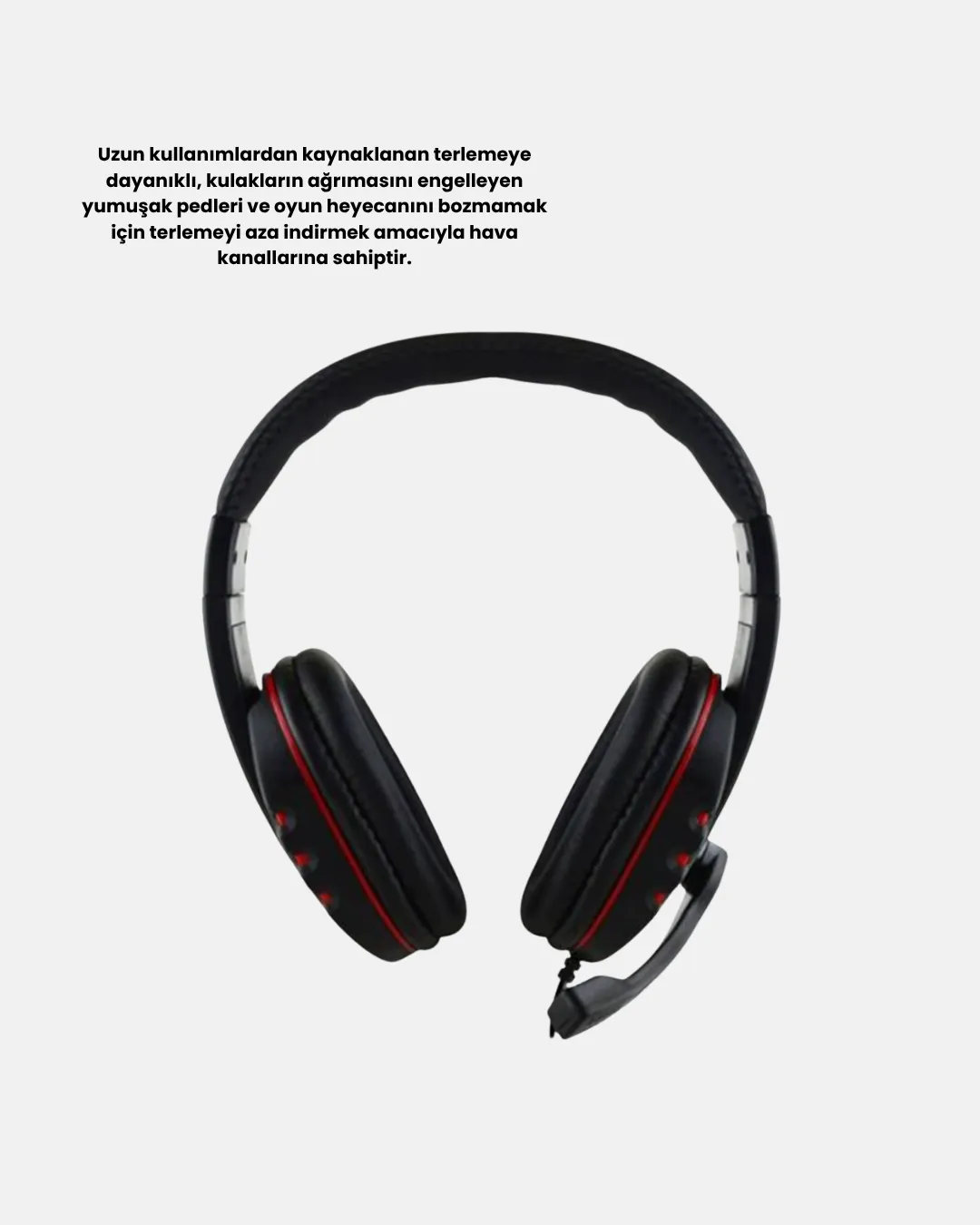 Profesyonel Gaming Kulaklık – Mikrofonlu, Yumuşak Pedli, Stereo Ses Kalitesi, Tere Dayanıklı