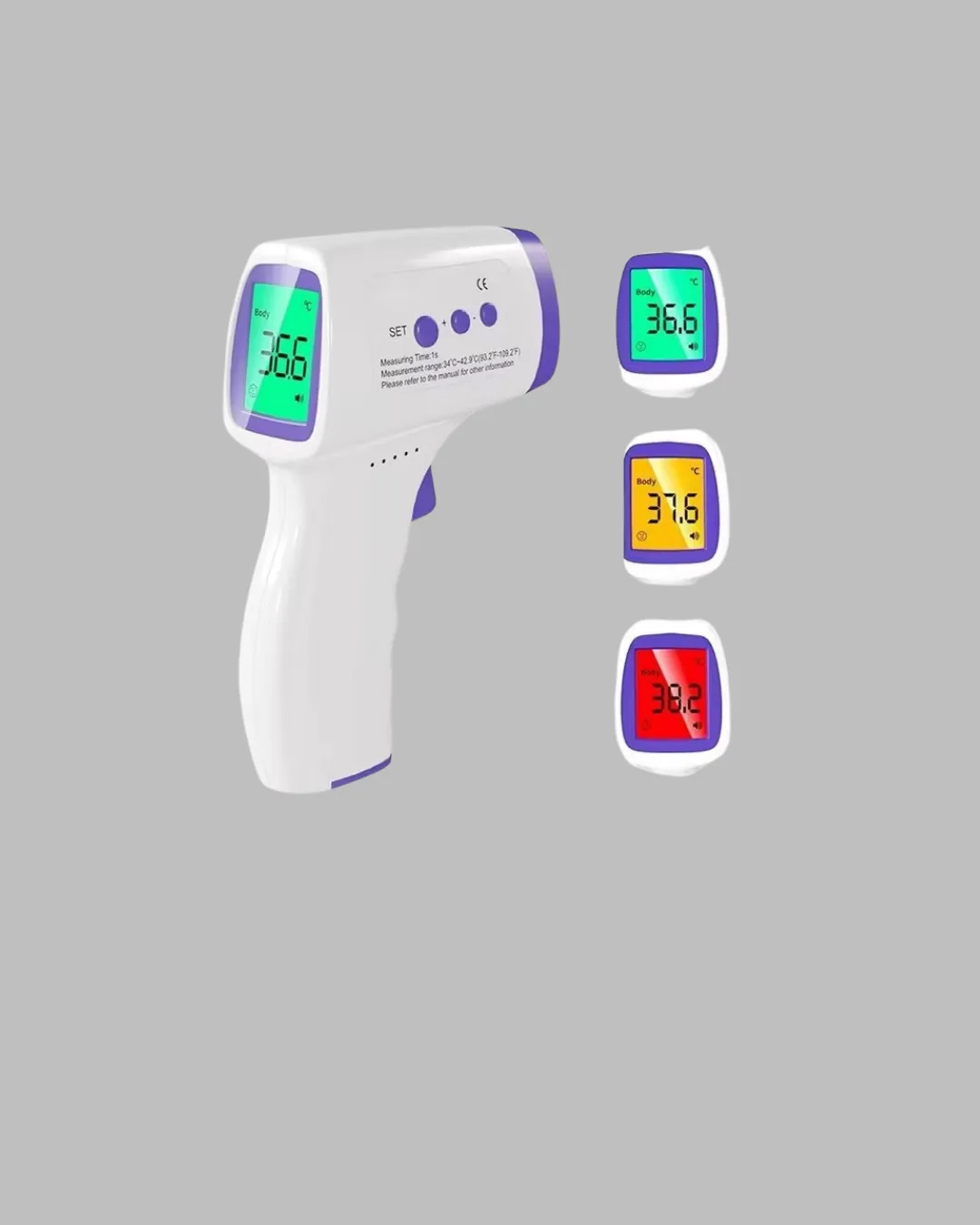 Kızılötesi Temassız Ateş Ölçer LCD Ekranlı Hassas Termometre