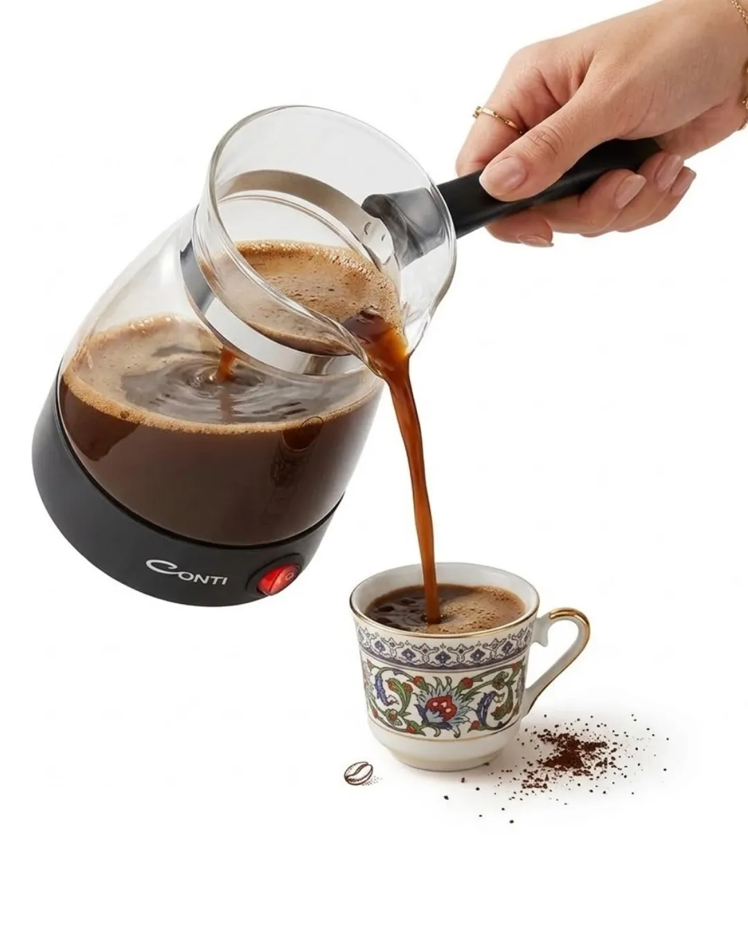Elektrikli Cam Türk Kahvesi Makinesi 0.5 Litre 650W Kahve Yapma Makinesi