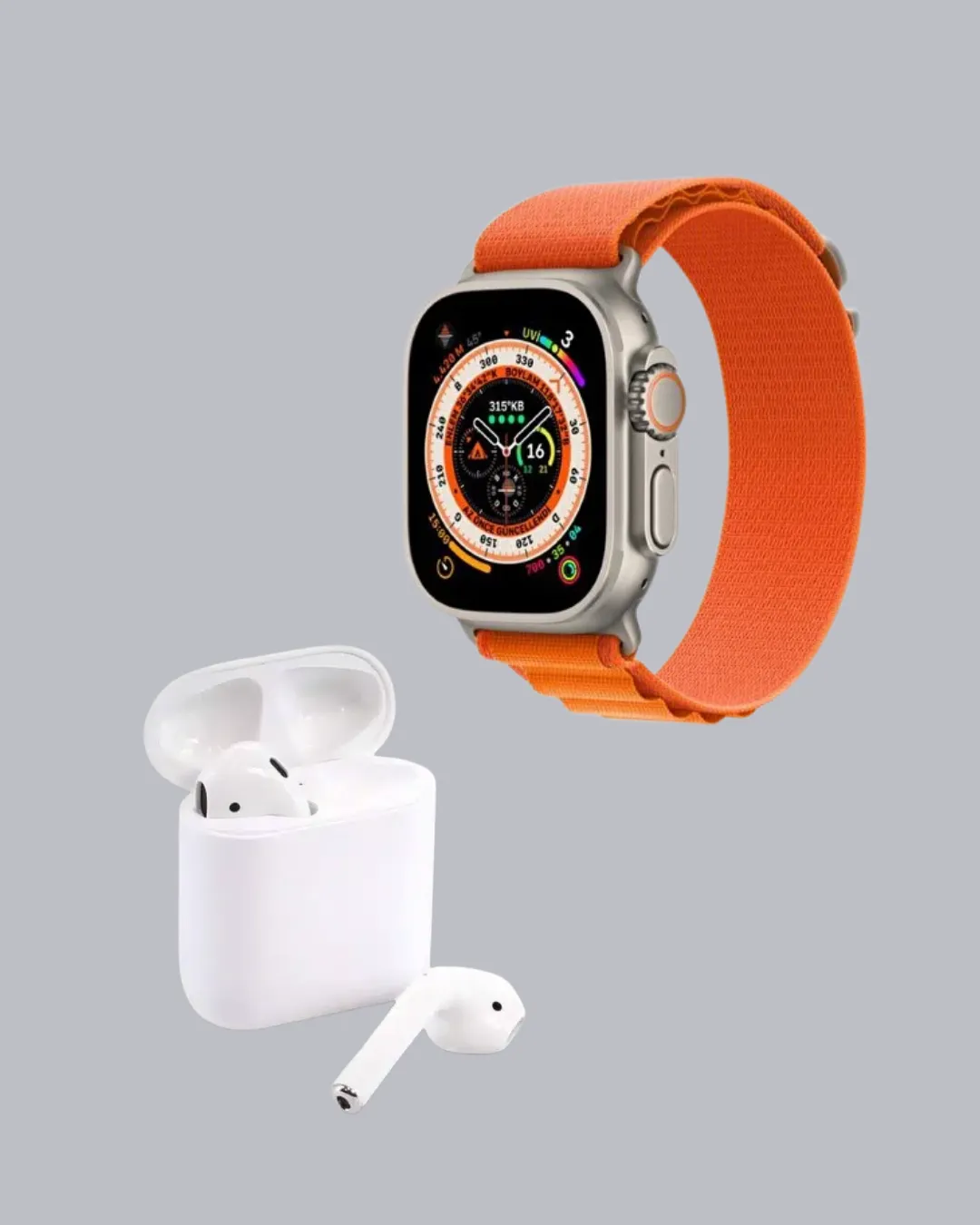 S8 Ultra Akıllı Saat ve Bluetooth Kablosuz Kulaklık 2’li Set