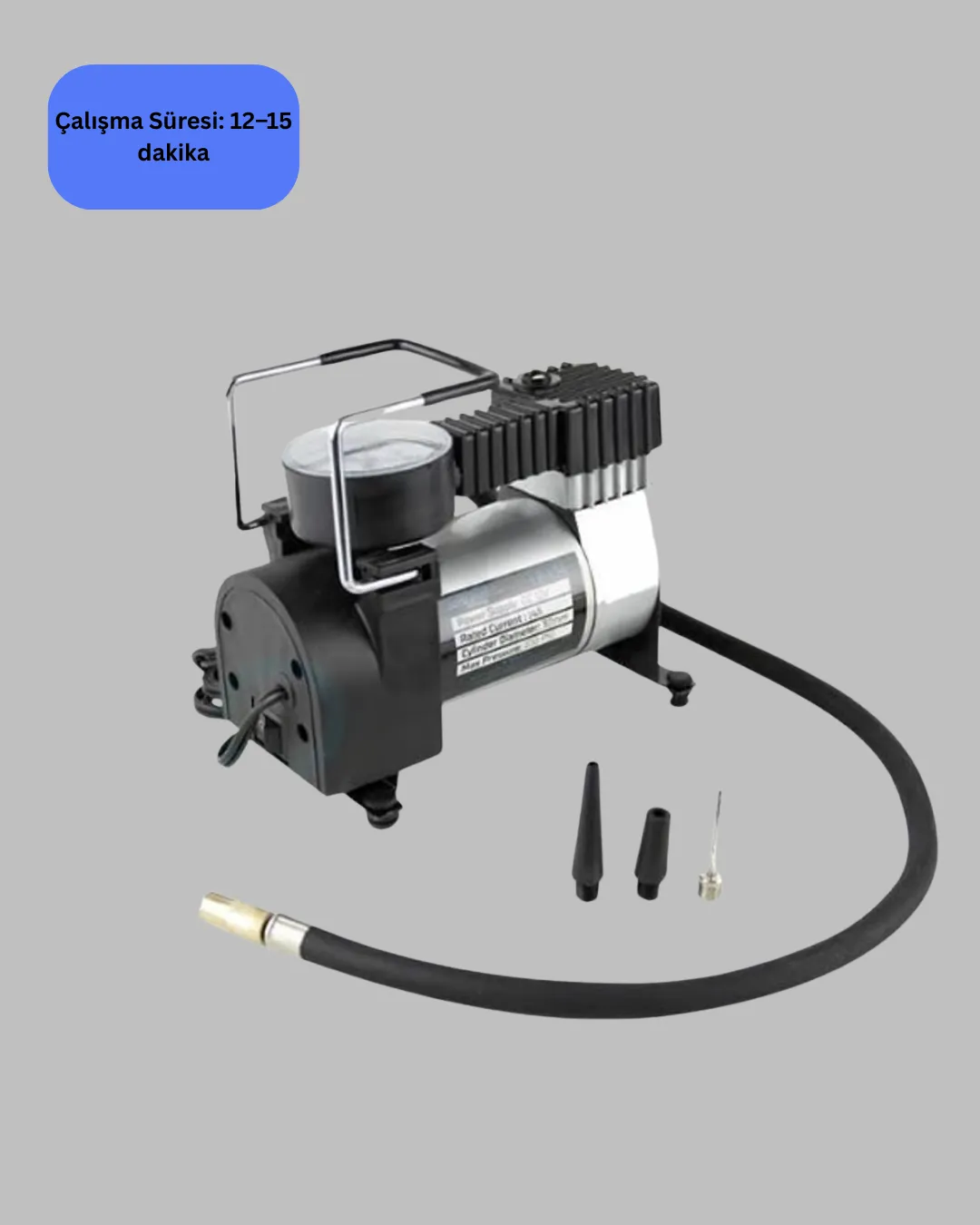 DC 12V Metal Hava Kompresörü Araç Lastik Şişirme 35L/Dk