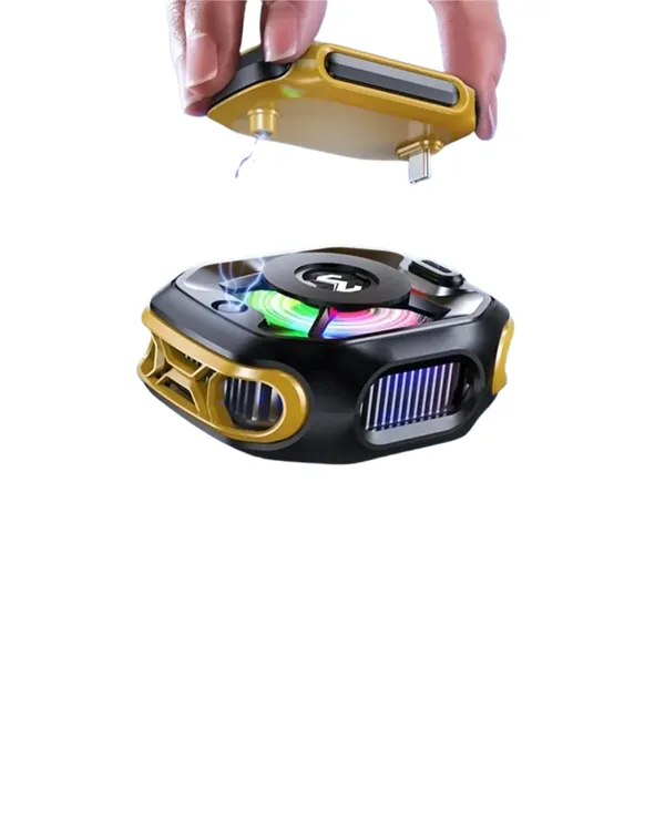 RGB Işıklı Girdap Fanlı Mobil Soğutucu | Manyetik Montaj | Type-C Girişli