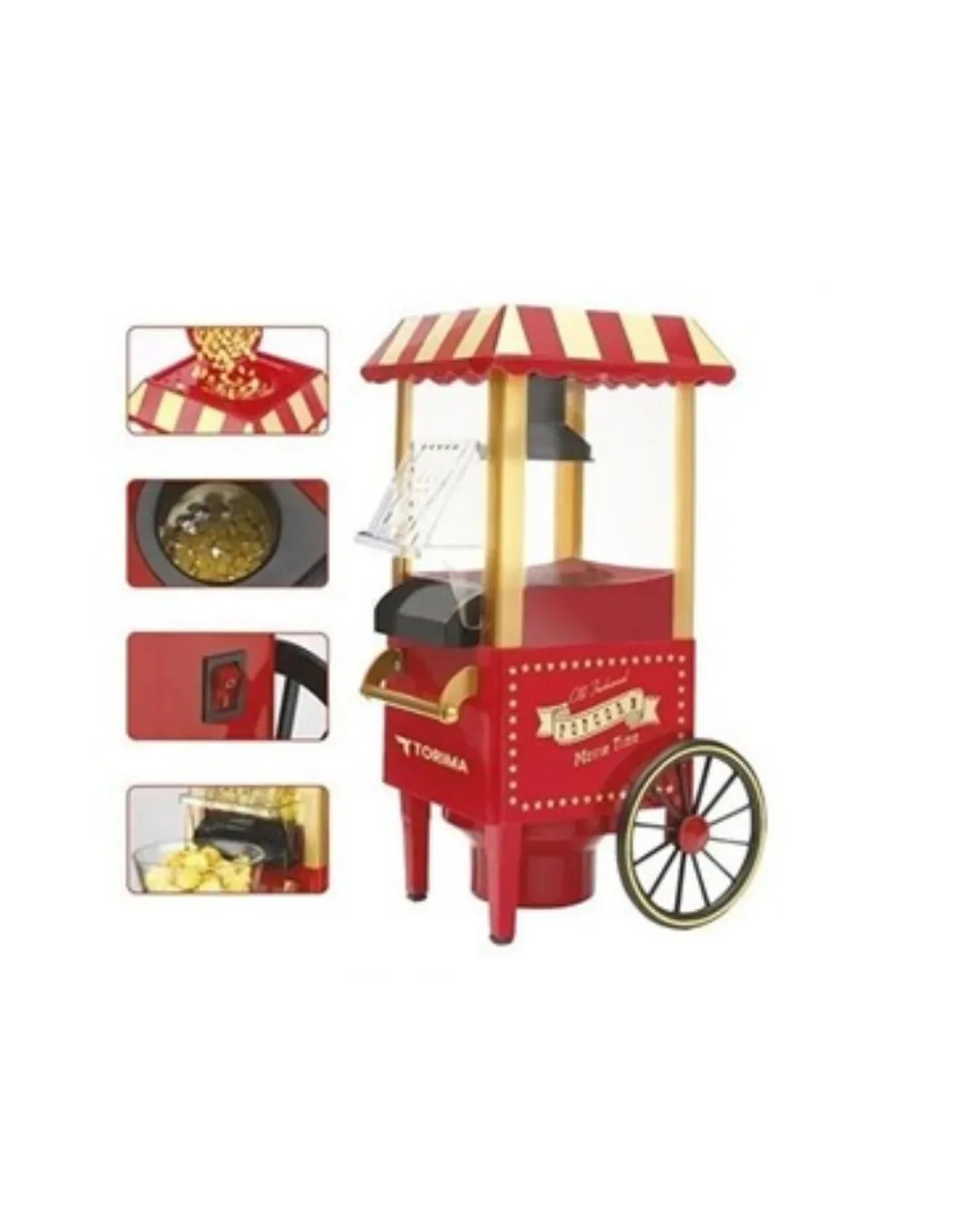 Sıcak Hava Teknolojili Yapışmaz Popcorn Makinesi