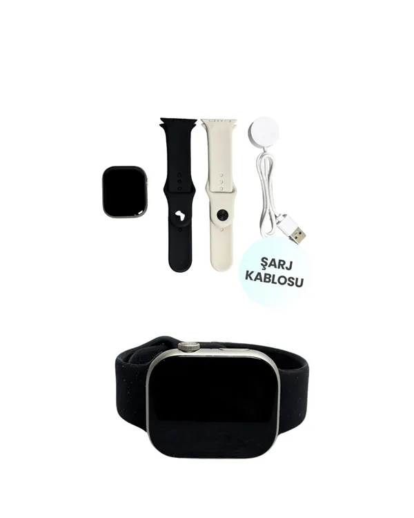 . RS12 PRO+ 2025 Serisi Full Ekranlı Akıllı Saat – 2GB Hafıza, Titanyum Kasa, Suya Dayanıklı, Uzun Şarj Süresi Garantili Model