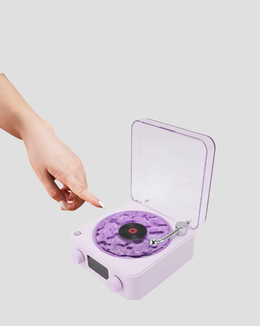 Retro Pikap Hoparlör Bluetooth AUX USB Type-C Projektörlü 360° Sesli Taşınabilir