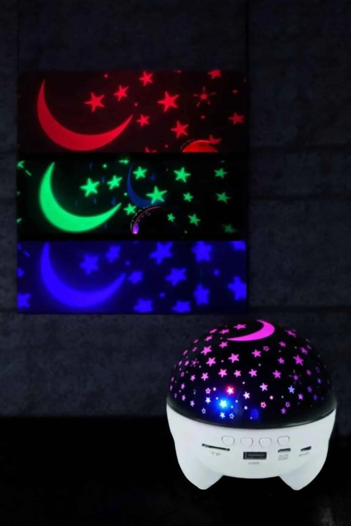 Yıldız Yansıtmalı Projeksiyon Gece Lambası Şarjlı Taşınabilir