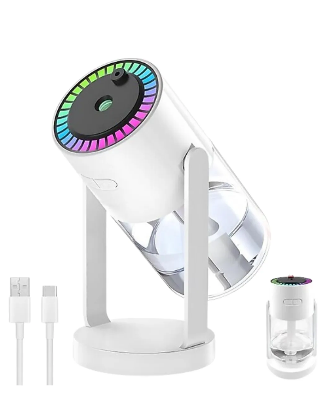 Ultrasonik Hava Nemlendirici Renkli Işık ve Manuel Püskürtme Ayarı