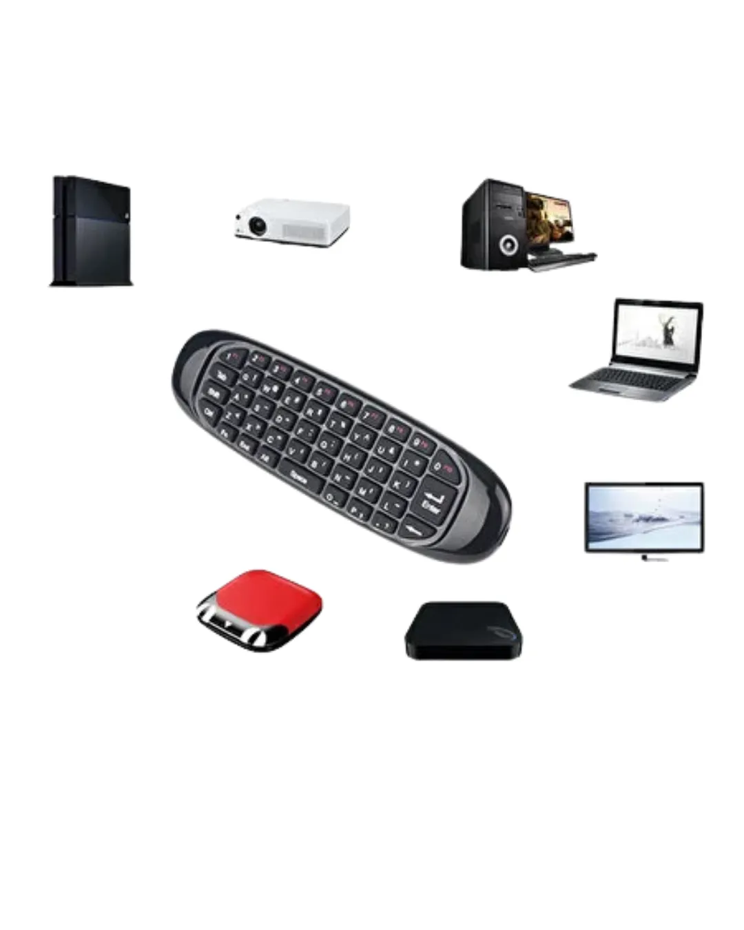 Android TV ve PC Uyumlu Kablosuz Hava Fareli Kumanda