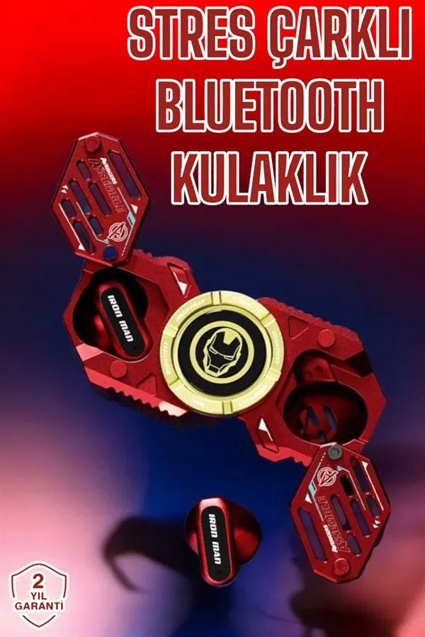 Bluetooth Kulaklık Stres Çarklı Döndürülebilir Uzun Şarj Süreli Oyuncu Kulaklığı