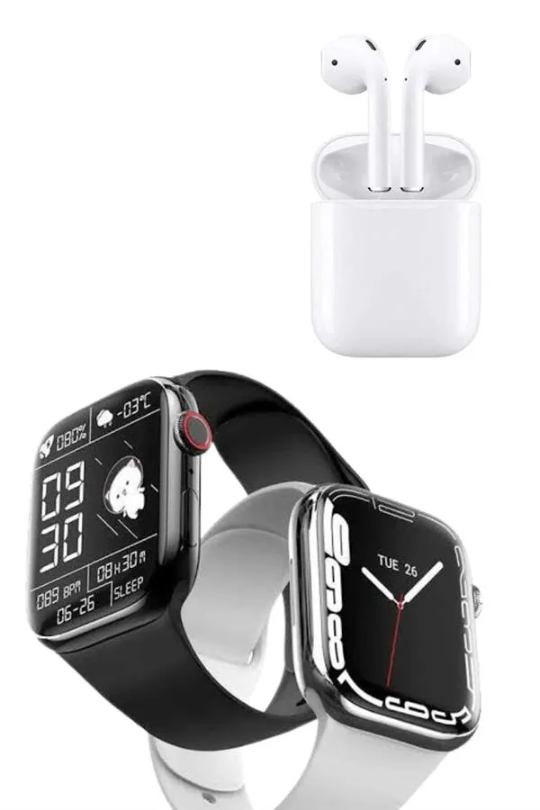 Akıllı Saat Kulaklık Hediyeli Uyku ve Sağlık Takibi Yapabilen Uzun Ömürlü