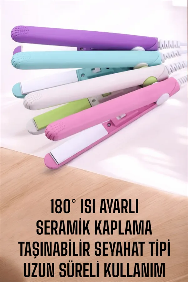 180°C Isı ve Uzun Süre Kalıcı Düzlük Sağlayan Mini Saç Düzleştirici