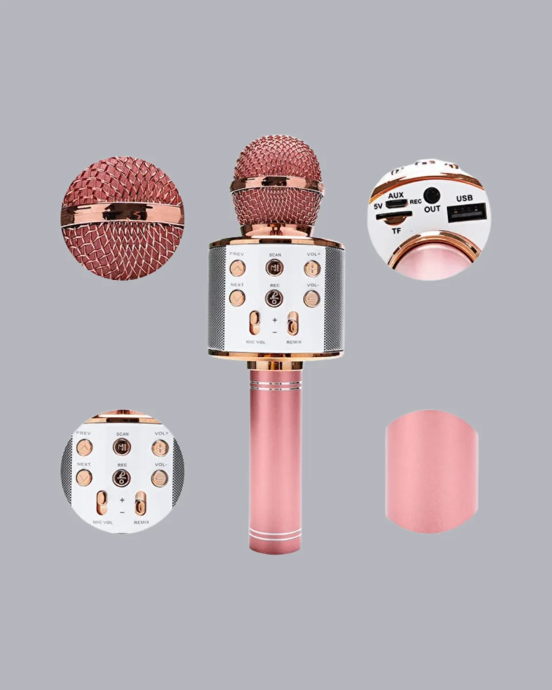 Kablosuz Bluetooth Karaoke Mikrofon  Yankı Efektli