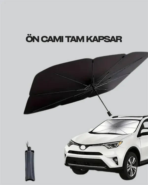 Pratik Ön Cam Güneşliği – Geniş Kapsama Alanı, Kolay Saklama