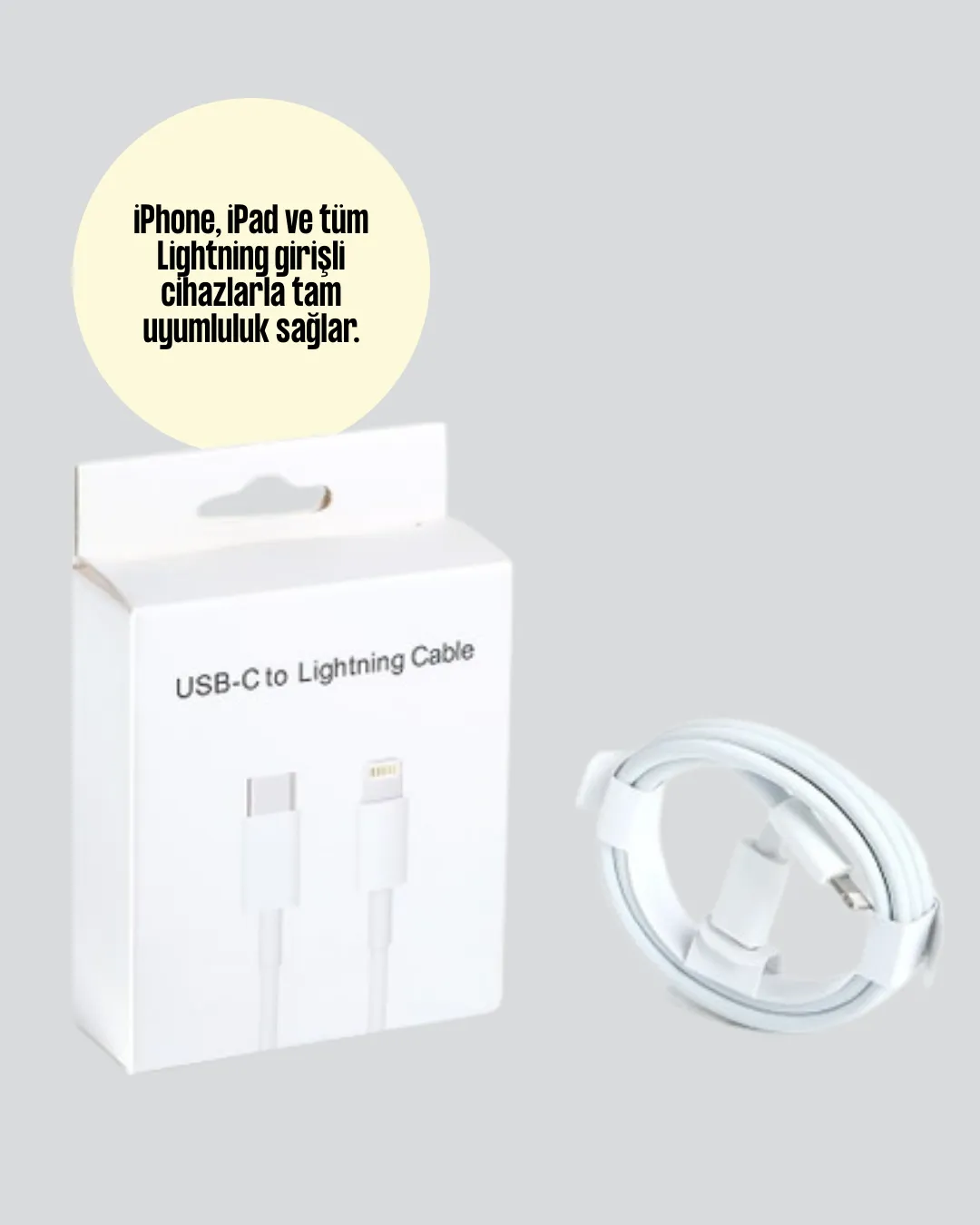 iPhone iPad Airpods Uyumlu 30W Type-C to Lightning Kablo