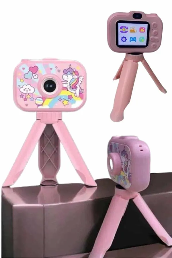 Çocuklara Özel Ayaklı Mini Fotoğraf Makinesi Dijital LCD Ekran