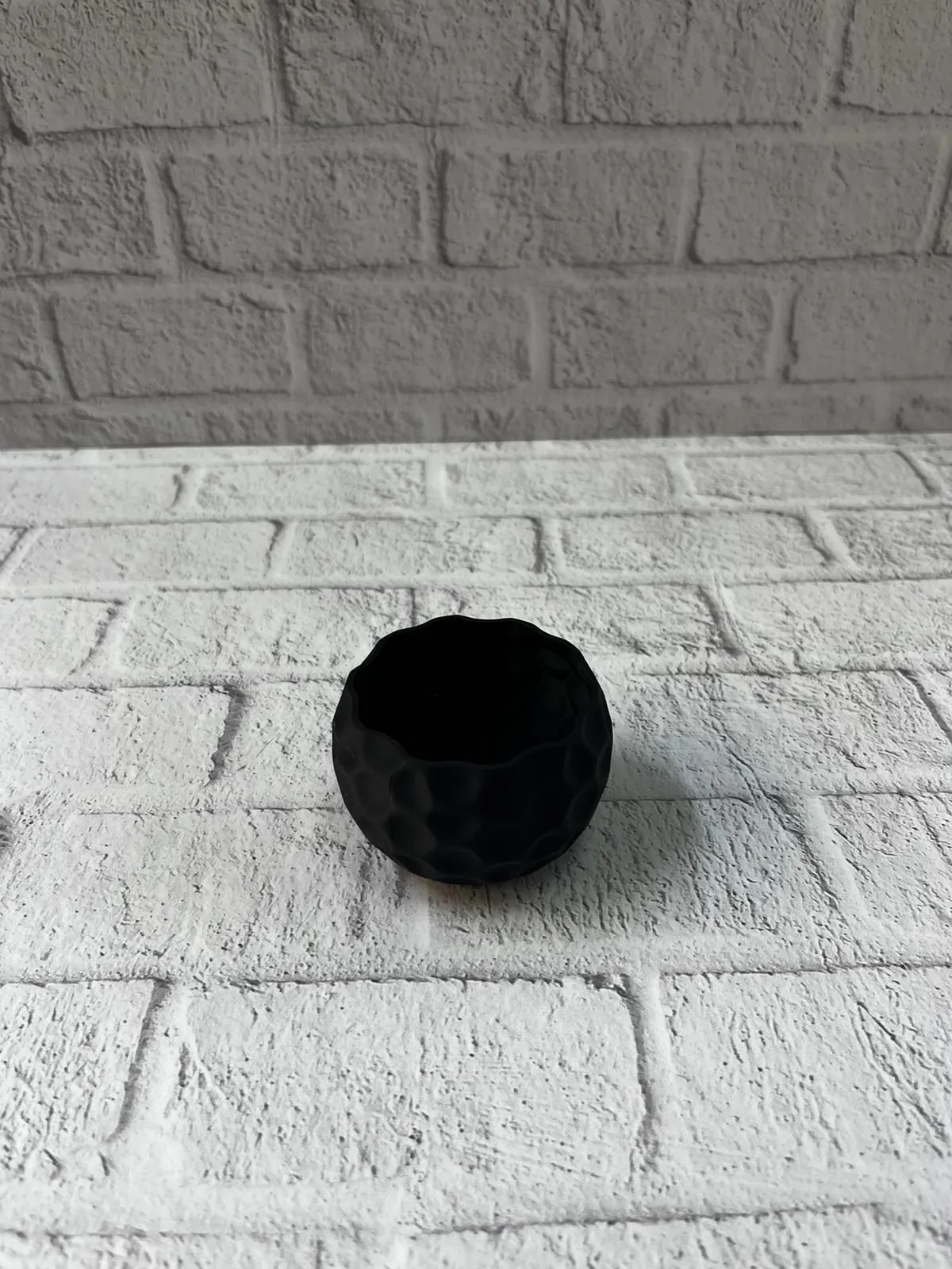 5 cm Küçük Siyah Saksı Minimal Tasarım Sukulent ve Kaktüs Saksısı