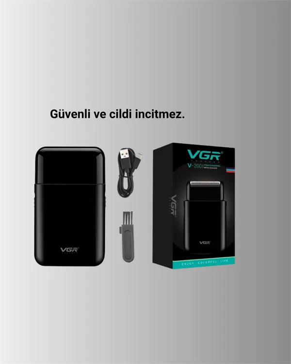 Pistonlu ve Örgülü Ağ Başlıklı Kart Tipi Traş Makinesi – Hafif, Güvenli, USB Şarjlı