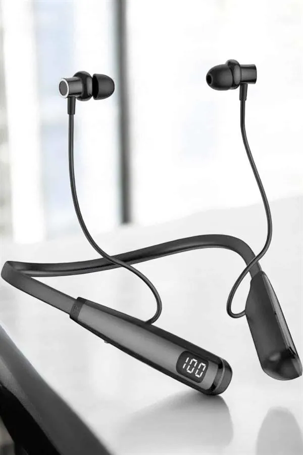 Boyun Bantlı Bluetooth Kulaklık Yüksek Ses Kaliteli 100 Saat Kulaklık