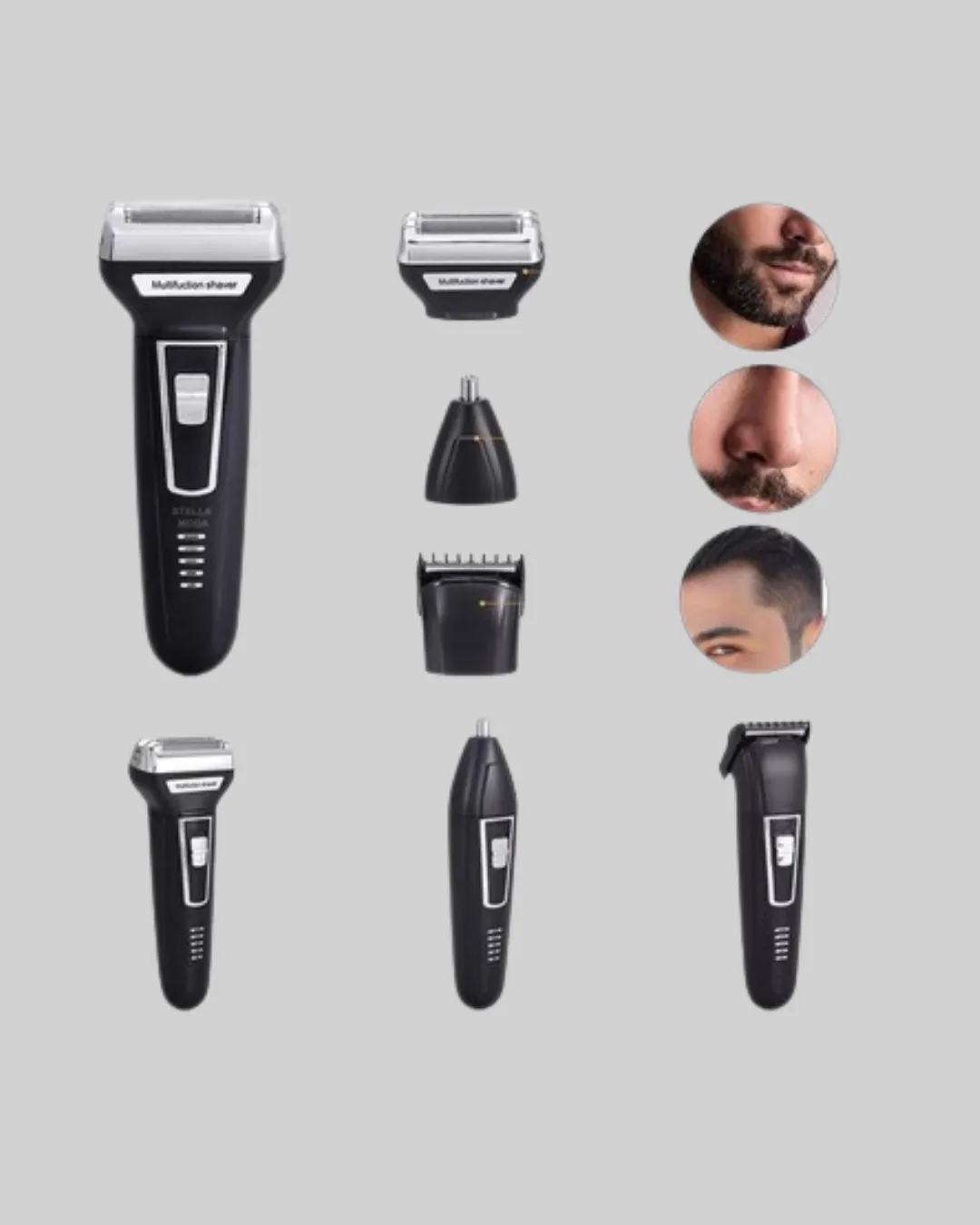 İnsua 3’lü Tıraş Makinesi – 3 Farklı Kesim Başlığı, Güçlü Motor, 60 Dakika Kullanım